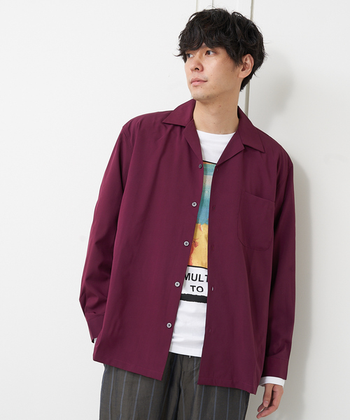 ABAHOUSE(アバハウス)の「【MMMM】18478 オープンカラーシャツ(シャツ/ブラウス・メンズ・ブラック/ベージュ/グレー/ボルドー・M/L)」の18枚目の写真