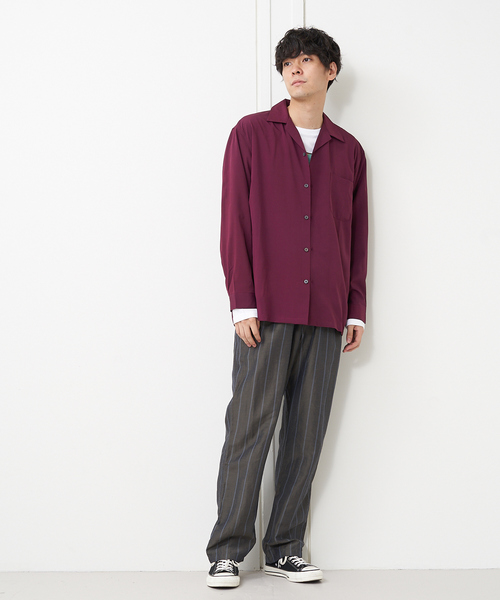 ABAHOUSE(アバハウス)の「【MMMM】18478 オープンカラーシャツ(シャツ/ブラウス・メンズ・ブラック/ベージュ/グレー/ボルドー・M/L)」の19枚目の写真