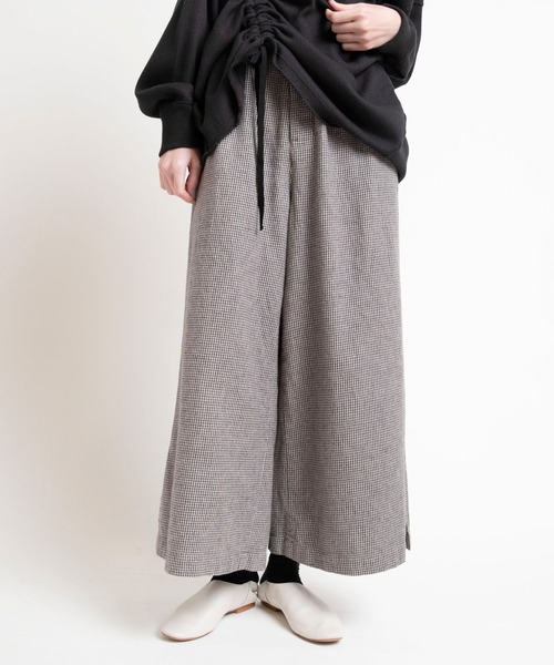 RNA-N(アールエヌエーエヌ)の「R3802 チェックイージーワイドギャザーパンツ(その他パンツ・レディース・ブラウン系その他/その他1/ブルー系その他/グレー/ブラウン・MEDIUM/SMALL)」の5枚目の写真