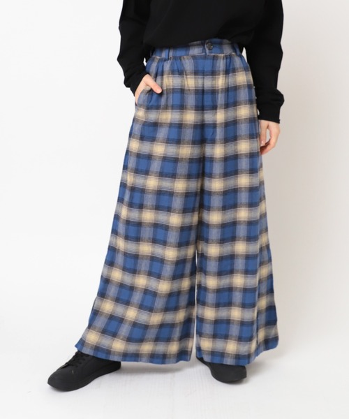 RNA-N(アールエヌエーエヌ)の「R3802 チェックイージーワイドギャザーパンツ(その他パンツ・レディース・ブラウン系その他/その他1/ブルー系その他/グレー/ブラウン・MEDIUM/SMALL)」の14枚目の写真