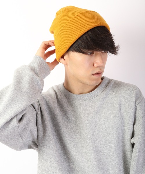 GLOBE(グローヴ)の「GLOBE ハイゲージWワッチニットキャップ(ニットキャップ/ビーニー・メンズ・ホワイト/ブラック/チャコールグレー/ブラウン/ベージュ/ブルー/アイボリー/カーキ/ワイン/グレー/テラコッタ/マスタード/ネイビー・FREE)」の12枚目の写真