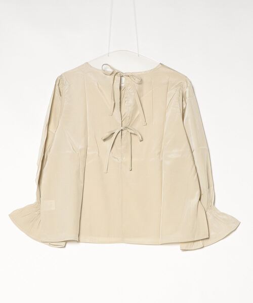 RANAN（ラナン）の「バックリボンサテンブラウス（シャツ/ブラウス・レディース・ベージュ/ミント・LL/M/L）」の9枚目の写真