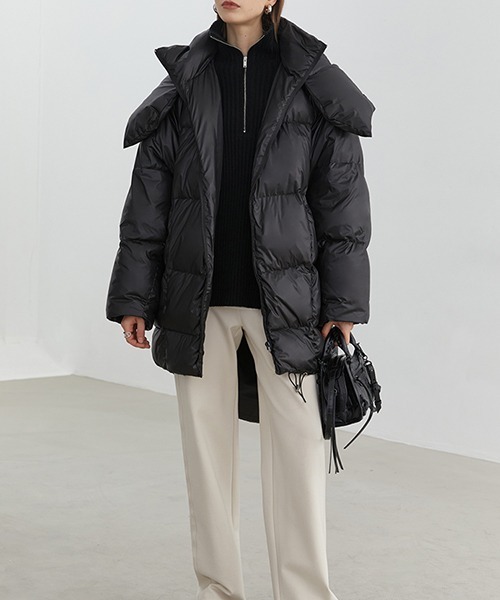 Fano Studios（ファノ ストゥディオズ）の「【Fano Studios】Harf zip rib knit FD20S097（ニット/セーター・レディース・ブラック・S/L/M）」の3枚目の写真