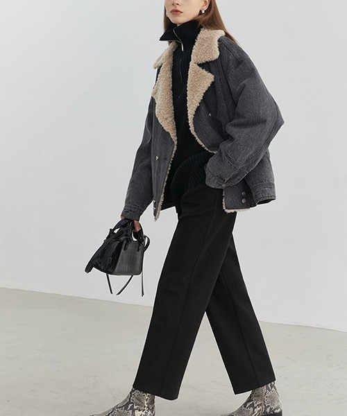 Fano Studios（ファノ ストゥディオズ）の「【Fano Studios】Harf zip rib knit FD20S097（ニット/セーター・レディース・ブラック・S/L/M）」の7枚目の写真