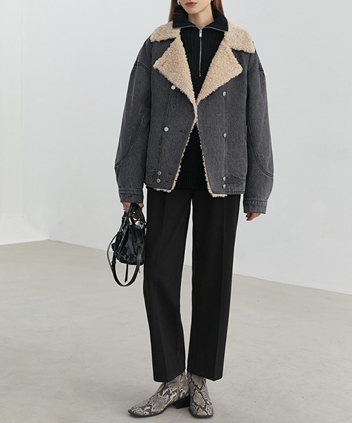 Fano Studios（ファノ ストゥディオズ）の「【Fano Studios】Harf zip rib knit FD20S097（ニット/セーター・レディース・ブラック・S/L/M）」の8枚目の写真