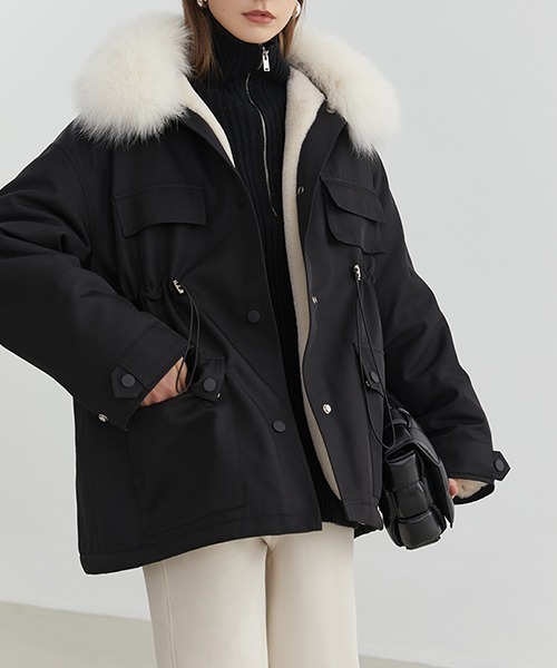 Fano Studios（ファノ ストゥディオズ）の「【Fano Studios】Harf zip rib knit FD20S097（ニット/セーター・レディース・ブラック・S/L/M）」の16枚目の写真