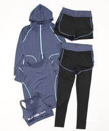 CHEATFULLDAYS（チートフルデイズ）の「《フィットネスウェア5点set/UV対策》ラッシュガードパーカー・ブラトップ・Tシャツ・ショートパンツ・レギンスパンツ（スポーツグッズ）」