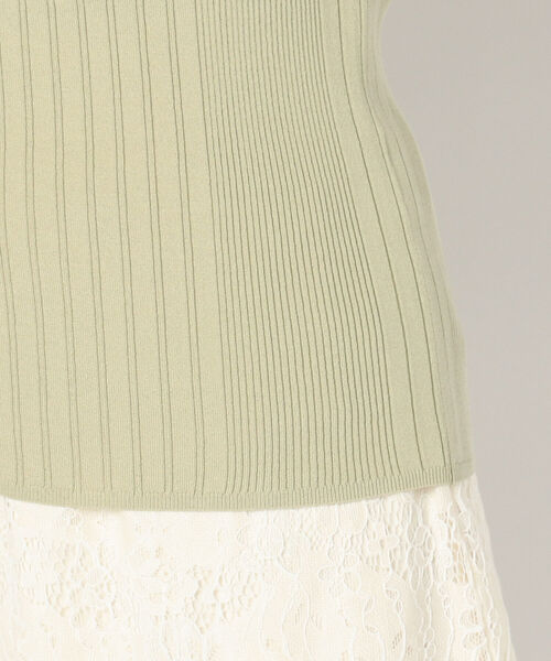 NOLLEY’S Sophi（ノーリーズソフィ）の「リブVネックカーディガン（カーディガン/ボレロ・レディース・オフホワイト/グレー/ライトグリーン/サーモンピンク・38）」の10枚目の写真