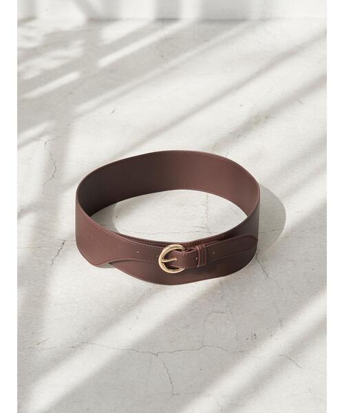 earth music&ecology(アースミュージックアンドエコロジー)の「ワイドバックルベルト *(ベルト・レディース・ブラック/ダークブラウン/キャメル・FREE)」の7枚目の写真