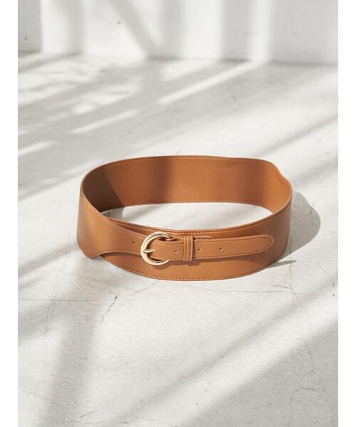 earth music&ecology(アースミュージックアンドエコロジー)の「ワイドバックルベルト *(ベルト・レディース・ブラック/ダークブラウン/キャメル・FREE)」の8枚目の写真