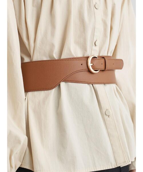 earth music&ecology(アースミュージックアンドエコロジー)の「ワイドバックルベルト *(ベルト・レディース・ブラック/ダークブラウン/キャメル・FREE)」の9枚目の写真