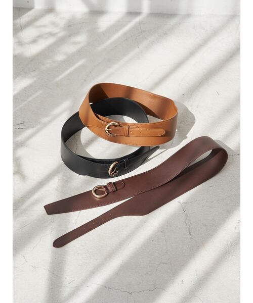 earth music&ecology(アースミュージックアンドエコロジー)の「ワイドバックルベルト *(ベルト・レディース・ブラック/ダークブラウン/キャメル・FREE)」の15枚目の写真