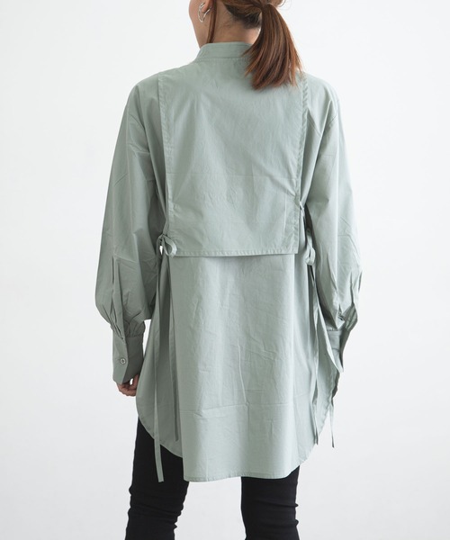 bohmal（ボマール）の「タックヨークセットシャツ（シャツ/ブラウス・レディース・グリーン/ホワイト/ブラック・FREE）」の7枚目の写真