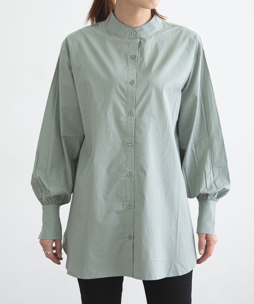bohmal（ボマール）の「タックヨークセットシャツ（シャツ/ブラウス・レディース・グリーン/ホワイト/ブラック・FREE）」の9枚目の写真