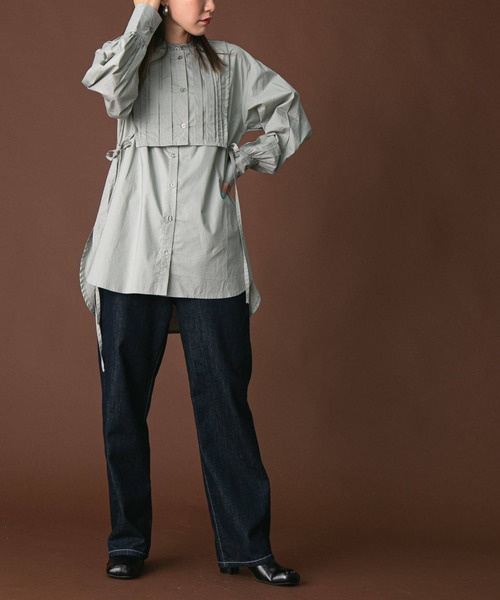 bohmal（ボマール）の「タックヨークセットシャツ（シャツ/ブラウス・レディース・グリーン/ホワイト/ブラック・FREE）」の18枚目の写真