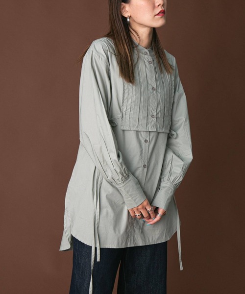 bohmal（ボマール）の「タックヨークセットシャツ（シャツ/ブラウス・レディース・グリーン/ホワイト/ブラック・FREE）」の20枚目の写真