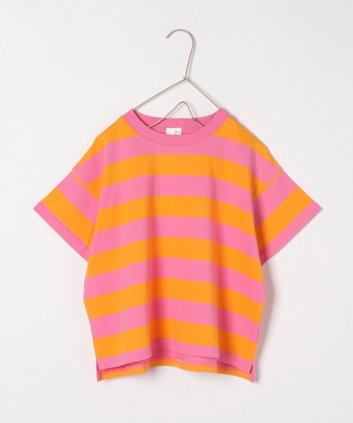 LOWRYS FARM(ローリーズファーム)の「USAフトボーダーTシャツ 937151(Tシャツ/カットソー・キッズ・ブラウン/イエロー/ブラック/レッド/ベージュ/グリーン/ピンク/モカ・110cm/140cm/120cm/150cm/130cm/150cm(140-150cm)/140cm(130-140cm)/110cm(100-110cm)/120cm(110-120cm)/130cm(120-130cm))」の11枚目の写真