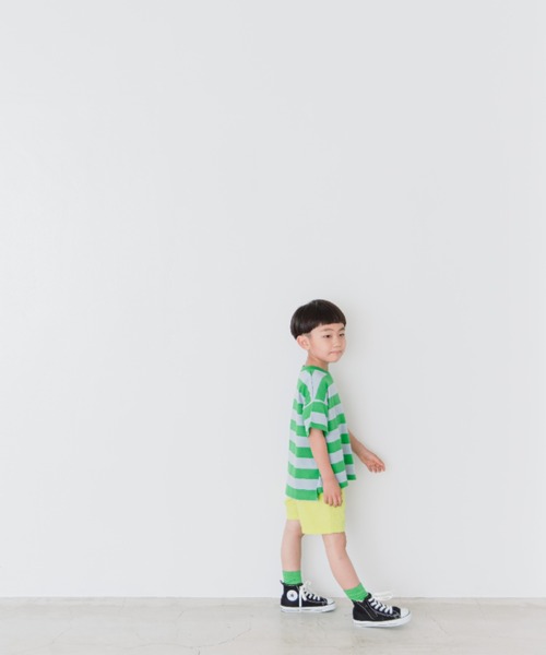 LOWRYS FARM(ローリーズファーム)の「USAフトボーダーTシャツ 937151(Tシャツ/カットソー・キッズ・ブラウン/イエロー/ブラック/レッド/ベージュ/グリーン/ピンク/モカ・110cm/140cm/120cm/150cm/130cm/150cm(140-150cm)/140cm(130-140cm)/110cm(100-110cm)/120cm(110-120cm)/130cm(120-130cm))」の18枚目の写真