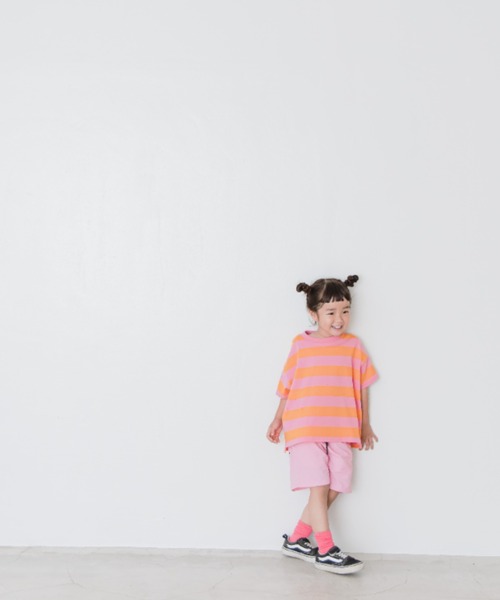 LOWRYS FARM(ローリーズファーム)の「USAフトボーダーTシャツ 937151(Tシャツ/カットソー・キッズ・ブラウン/イエロー/ブラック/レッド/ベージュ/グリーン/ピンク/モカ・110cm/140cm/120cm/150cm/130cm/150cm(140-150cm)/140cm(130-140cm)/110cm(100-110cm)/120cm(110-120cm)/130cm(120-130cm))」の14枚目の写真