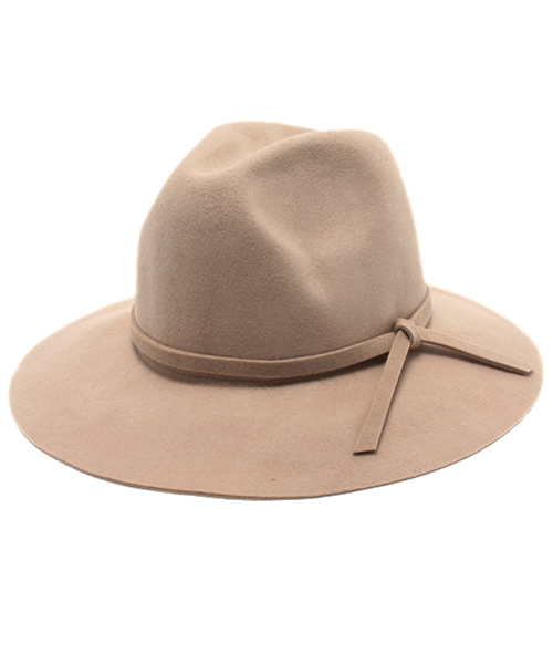 DISCOAT（ディスコート）の「【Discoat】フェルトつば広HAT（ハット・レディース・ブラック/ベージュ・ﾌﾘ-）」の2枚目の写真