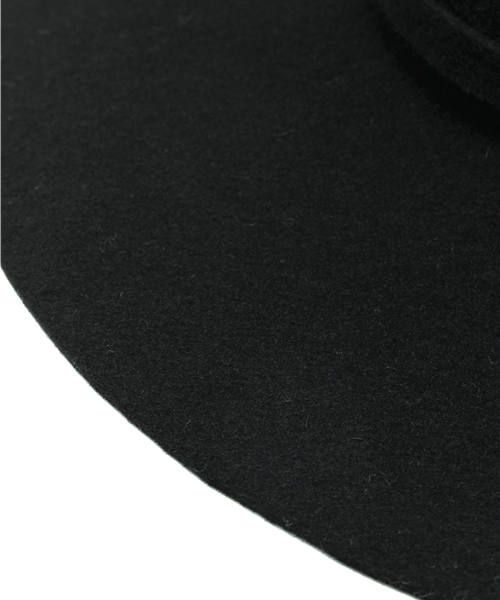 DISCOAT（ディスコート）の「【Discoat】フェルトつば広HAT（ハット・レディース・ブラック/ベージュ・ﾌﾘ-）」の8枚目の写真