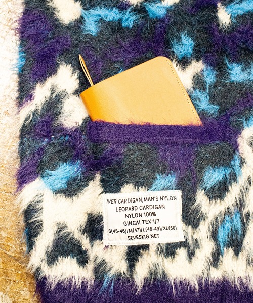 SEVESKIG（セヴシグ）の「SEVESKIG セヴシグ / LEOPARD C.D レオパードカーディガン / KN-SV-IA-1001（カーディガン/ボレロ・メンズ・パープル/イエロー/バーガンディー・MEDIUM/LARGE）」の8枚目の写真