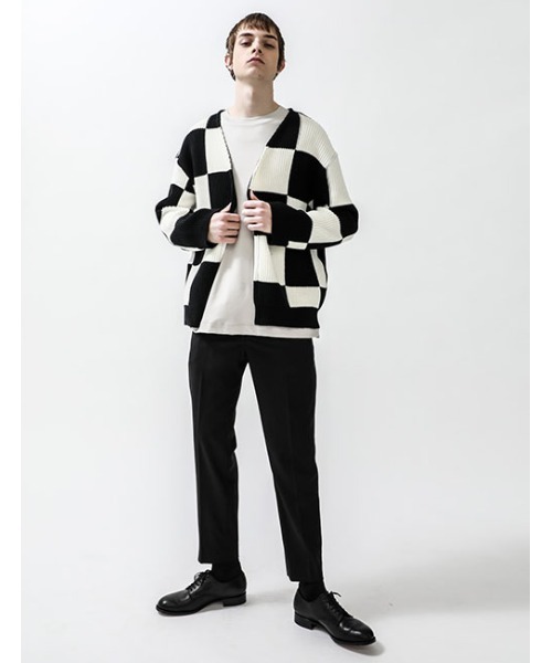 WRAPINKNOT(ラッピンノット)の「【WRAPINKNOT】EX.FLAGCHECK CARDIGAN(カーディガン/ボレロ・メンズ・チェック・3/2)」の4枚目の写真