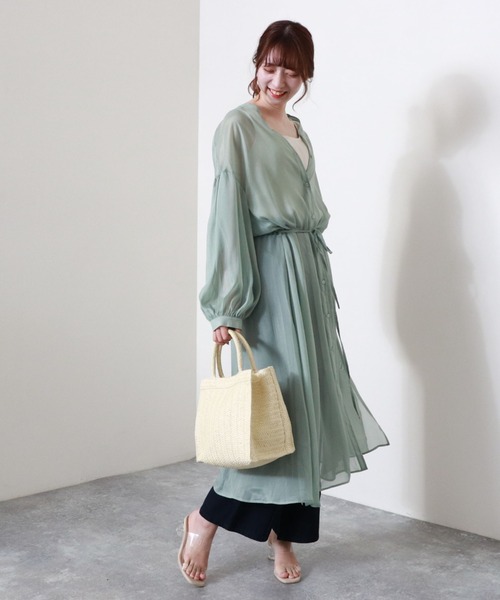 archives（アルシーヴ）の「【入荷禁止】ラメシアースキッパーワンピ（ワンピース・レディース・ベージュ/パープル/イエロー/グリーン・MEDIUM）」の7枚目の写真