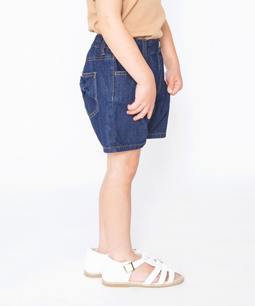 BRANSHES（ブランシェス）の「リボンポケットデニムショートパンツ（デニムパンツ・キッズ・ネイビー/ブルー・100cm/110cm/120cm/150cm/140cm/90cm/130cm）」の17枚目の写真
