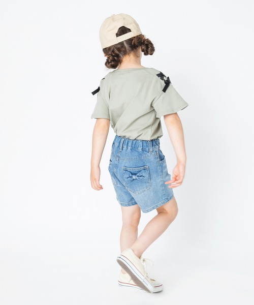 BRANSHES（ブランシェス）の「リボンポケットデニムショートパンツ（デニムパンツ・キッズ・ネイビー/ブルー・100cm/110cm/120cm/150cm/140cm/90cm/130cm）」の13枚目の写真