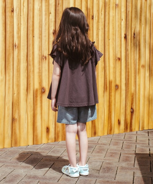 BRANSHES（ブランシェス）の「リボンポケットデニムショートパンツ（デニムパンツ・キッズ・ネイビー/ブルー・100cm/110cm/120cm/150cm/140cm/90cm/130cm）」の9枚目の写真