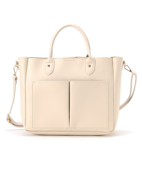 DRESKIP（ドレスキップ）の「◆フロントポケットA4トート（トートバッグ・レディース・ブラック/グレー/アイボリー・00）」の10枚目の写真