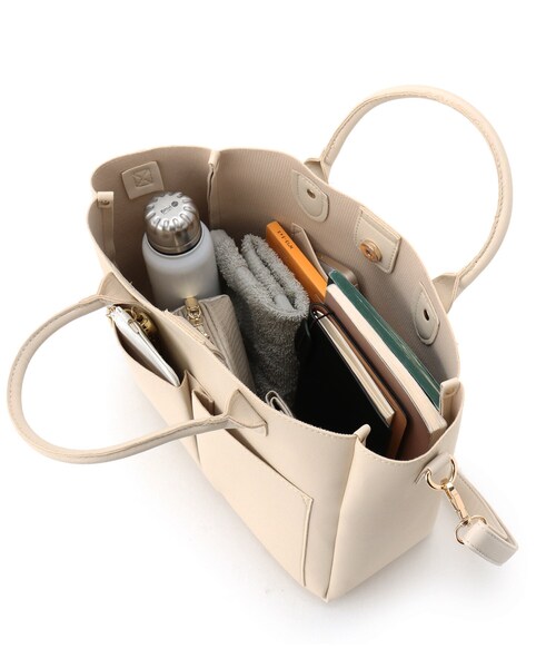 DRESKIP（ドレスキップ）の「◆フロントポケットA4トート（トートバッグ・レディース・ブラック/グレー/アイボリー・00）」の9枚目の写真