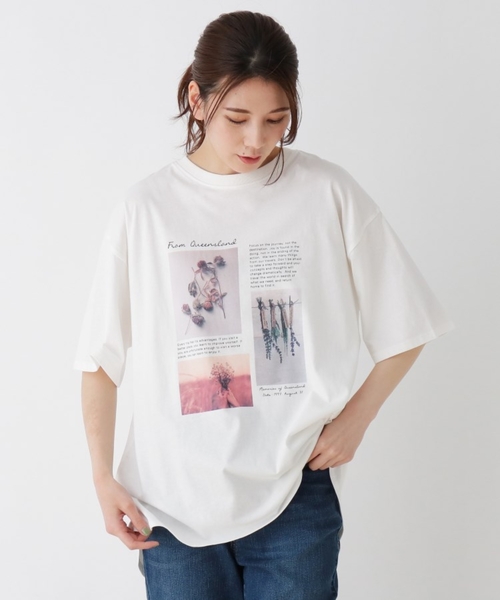 SHOO・LA・RUE(シューラルー)の「◆USAコットンアソートプリントラウンドヘムTシャツ(Tシャツ/カットソー・レディース・ホワイト系その他3/ベージュ系その他4/ブラック系1/ベージュ系2/ライトグリーン系/ホワイト系その他・04/02/03)」の18枚目の写真