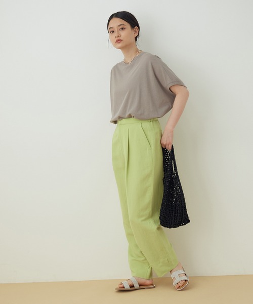 ADAM ET ROPE'（アダムエロペ）の「リラックスTシャツ（Tシャツ/カットソー・レディース・ブラック/ライトグレー/ホワイト/クリーム・FREE）」の19枚目の写真