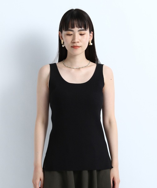 eL（エル）の「【eL】12G Rib Tank Top/949653（タンクトップ・レディース・ブラック/ベージュ/パープル・FREE）」の12枚目の写真