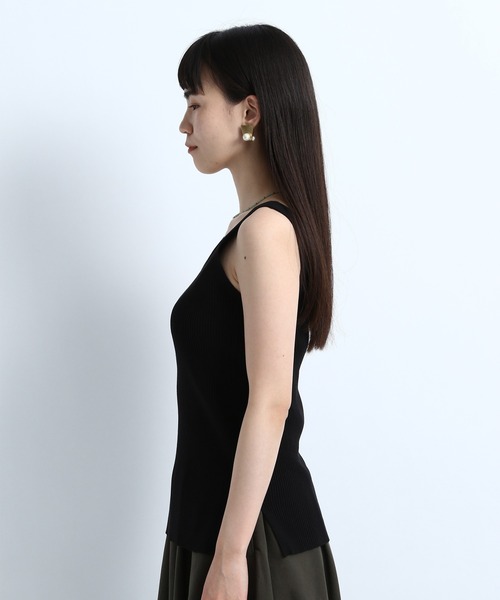 eL（エル）の「【eL】12G Rib Tank Top/949653（タンクトップ・レディース・ブラック/ベージュ/パープル・FREE）」の16枚目の写真