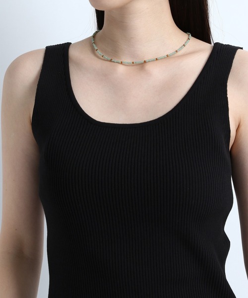 eL（エル）の「【eL】12G Rib Tank Top/949653（タンクトップ・レディース・ブラック/ベージュ/パープル・FREE）」の11枚目の写真