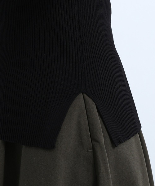 eL（エル）の「【eL】12G Rib Tank Top/949653（タンクトップ・レディース・ブラック/ベージュ/パープル・FREE）」の9枚目の写真