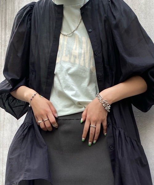 DouDou（ドゥドゥ）の「CASABLANCA T（Tシャツ/カットソー・レディース・オフホワイト/グレイッシュベージュ/グリーン・FREE）」の20枚目の写真