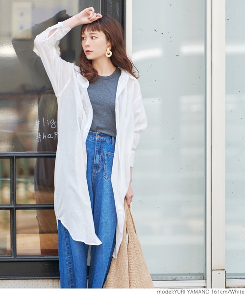   ★ ふんわりとした 長袖 ガーゼ シャツ ワンピース ≪SALE≫【SUN VALLEY】TOP糸Wガーゼシャツワンピース – HEART