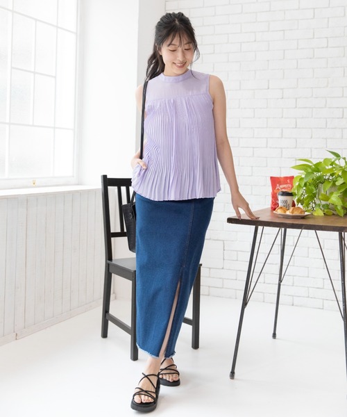 Mysa&Liina（ミーサリーナ）の「デニムタイトロングスカート（デニムスカート・レディース・ブラック/サックスブルー/インディゴブルー・M）」の16枚目の写真