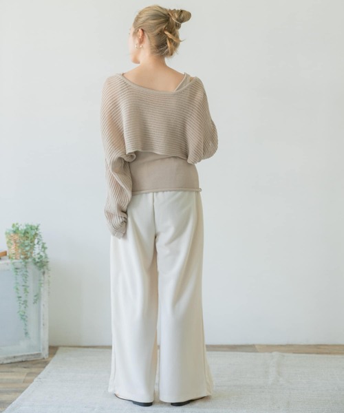 ITEMS URBANRESEARCH（アイテムズ アーバンリサーチ）の「インナーセットショート丈カーディガン（ニット/セーター・レディース・チャコールグレー/ブルー/ベージュ・FREE）」の16枚目の写真