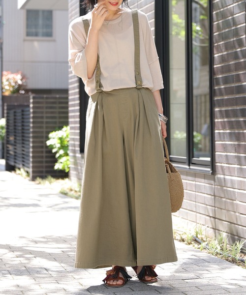 osharewalker（オシャレウォーカー）の「【廃盤】【機能素材】『ツイルガウチョ』（その他パンツ・レディース・カーキ/オフホワイト/ブラック・2/1）」の5枚目の写真