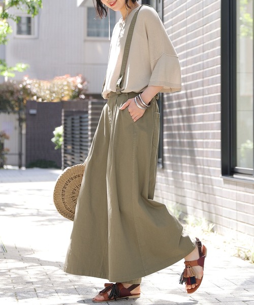 osharewalker（オシャレウォーカー）の「【廃盤】【機能素材】『ツイルガウチョ』（その他パンツ・レディース・カーキ/オフホワイト/ブラック・2/1）」の4枚目の写真