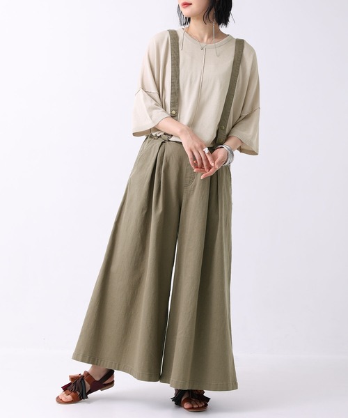 osharewalker（オシャレウォーカー）の「【廃盤】【機能素材】『ツイルガウチョ』（その他パンツ・レディース・カーキ/オフホワイト/ブラック・2/1）」の6枚目の写真