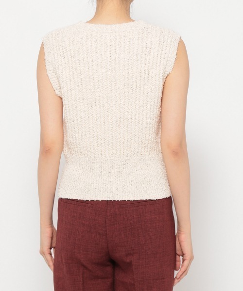 JEANASIS（ジーナシス）の「アソートファンシーニットNS/954593（ベスト・レディース・アイボリー/ブラック/オレンジ系その他2・FREE）」の4枚目の写真