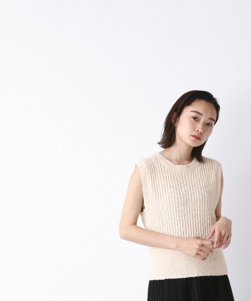 JEANASIS（ジーナシス）の「アソートファンシーニットNS/954593（ベスト・レディース・アイボリー/ブラック/オレンジ系その他2・FREE）」の8枚目の写真