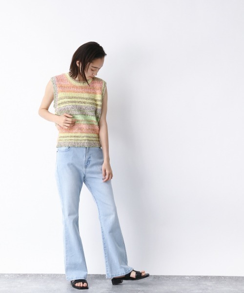 JEANASIS（ジーナシス）の「アソートファンシーニットNS/954593（ベスト・レディース・アイボリー/ブラック/オレンジ系その他2・FREE）」の12枚目の写真