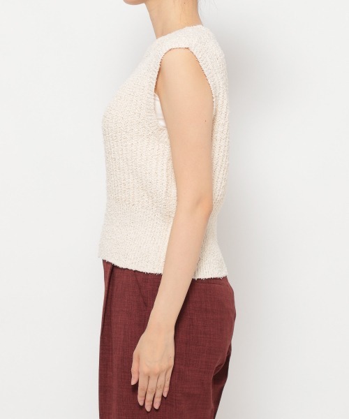 JEANASIS（ジーナシス）の「アソートファンシーニットNS/954593（ベスト・レディース・アイボリー/ブラック/オレンジ系その他2・FREE）」の5枚目の写真